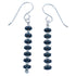 Southwestern Genuine Sterling Silver Hematite Bead Hook Dangle Earrings DX115863